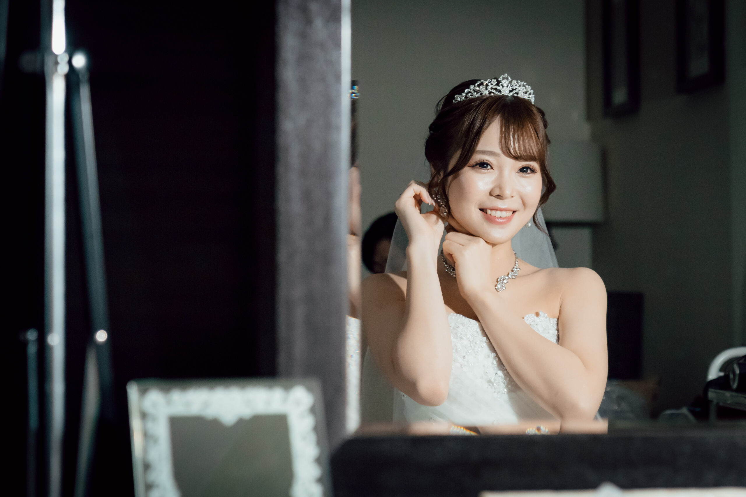 名古屋市結婚式場ビアンカーラヒルサイドテラス。花嫁の美しいシーン。